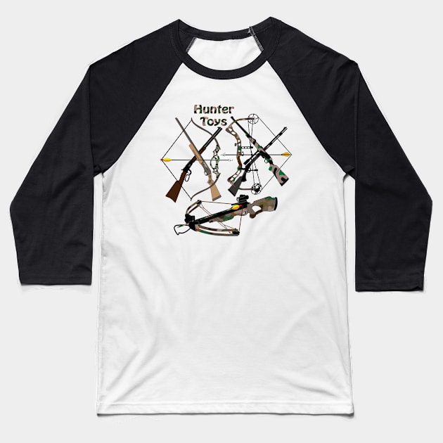 Hunter Toys, hunting, archery, weapons, hunter gifts Baseball T-Shirt by sandyo2ly